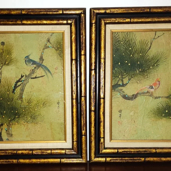 Antique Japanese Water Color - Picture 1 of 3